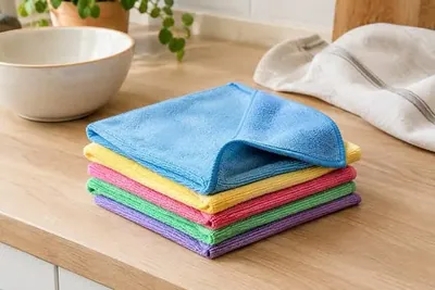 Lot de 6 lavettes microfibre (photo de démonstration)