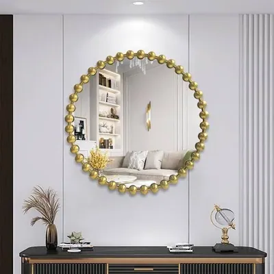 Miroir rond doré 60 cm (photo de démonstration)