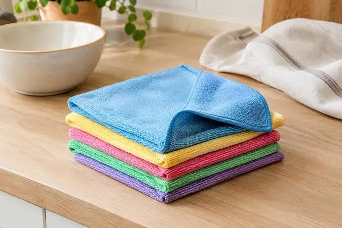 Lot de 6 lavettes microfibre (photo de démonstration)