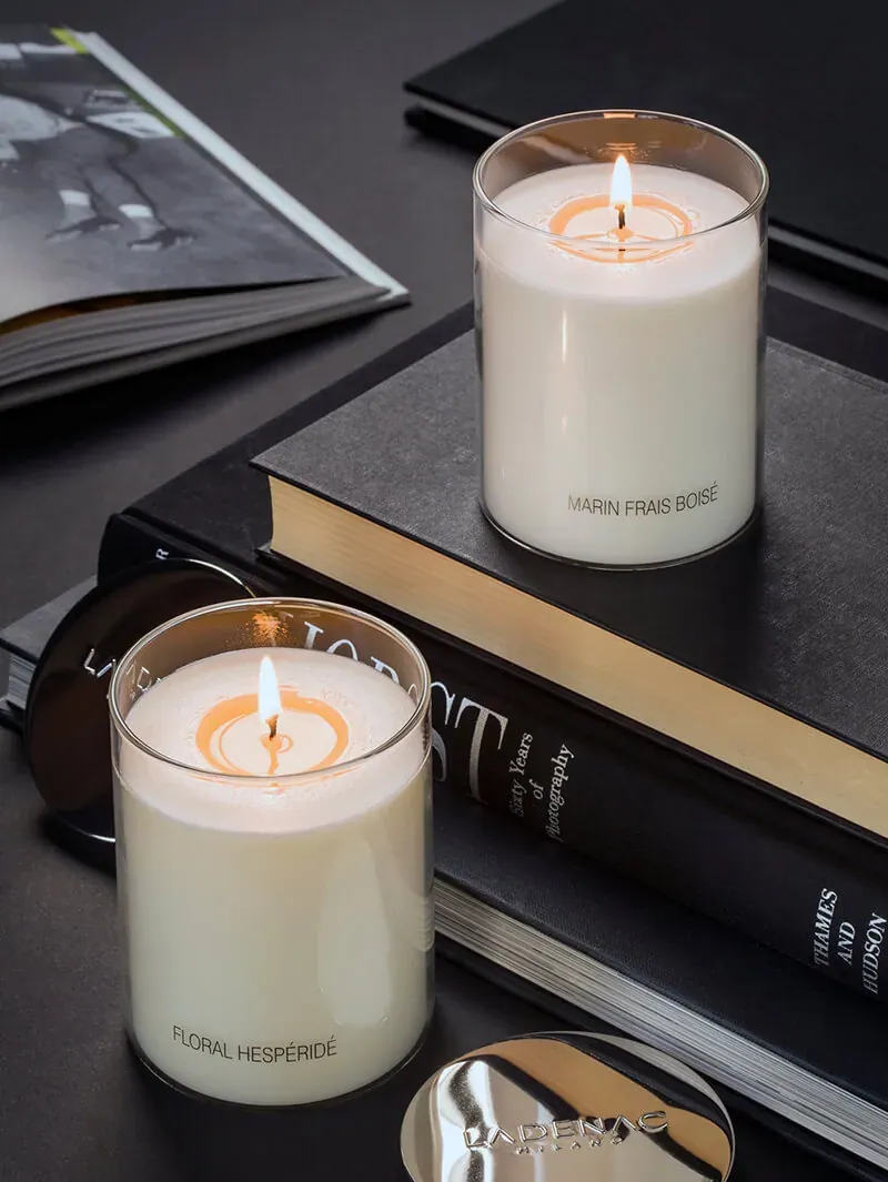 Bougie parfumée en verre (photo de démonstration)